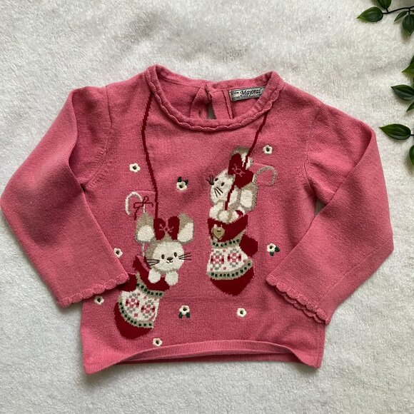 Mayoral Toddler Baby Sweater Set 12M | Pink GUC + Bonus Navy (Flawed) - Picture 1 of 16